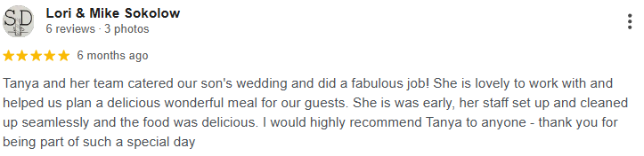 Screenshot of review from Lori and Mike Sokolow