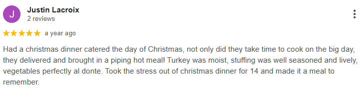 Screenshot of review from Justin Lacroix